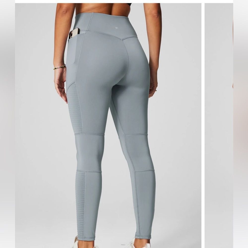 Fabletics Motion365+ High-Waisted Moto Legging Stormcloud XS NWT in packaging
